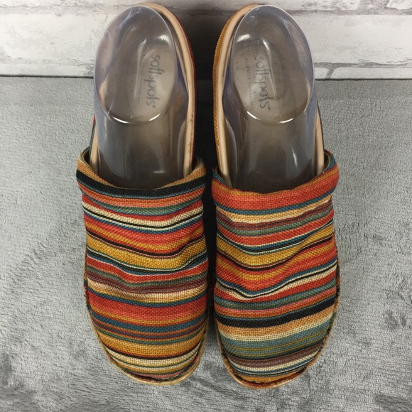 Soft Spots Multi colored Clogs Size 8.5W - Picture 3 of 6